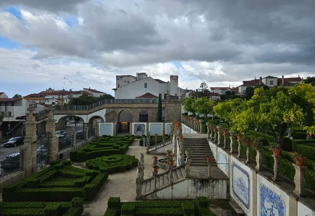 Jardim do Paço Episcopal in Castelo Branco, with terraces, tiles and statues